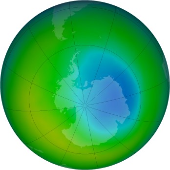 Antarctic ozone map for 2005-11